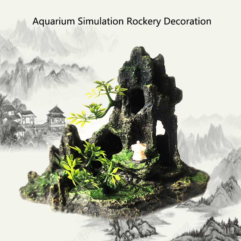 Aquarium Planted Wood - Akuarium Resin dekorasi gunung batu karang