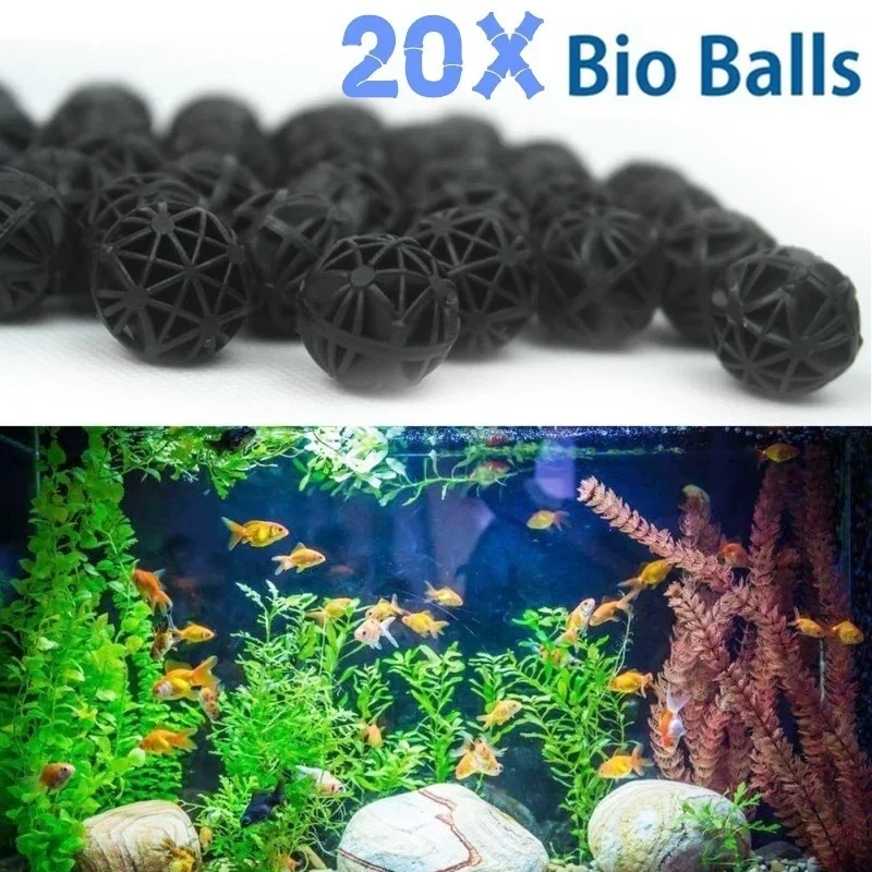 Planted Aquarium Fertilizer - 20Pcs Bola Bio Filter Akuarium 16mm,