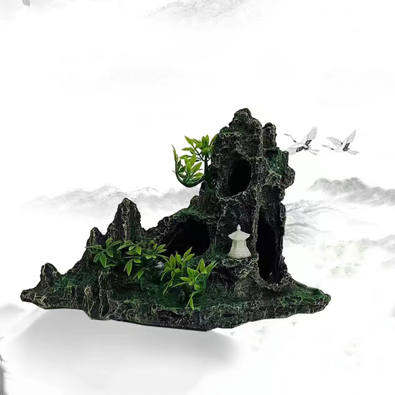 Akuarium Resin dekorasi gunung - Aquarium Planted Wood ulasan dan harga