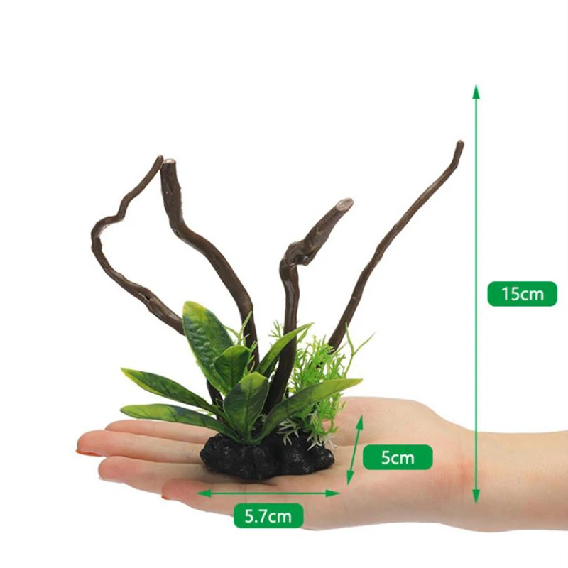 Dekorasi akuarium ikan tiruan  - Aquarium Planted Wood ulasan dan harga