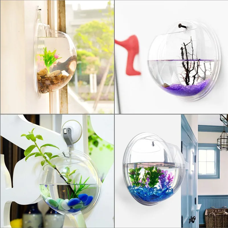 Akrilik Transparan Gantung Din - Planted Aquarium Bowl ulasan dan harga