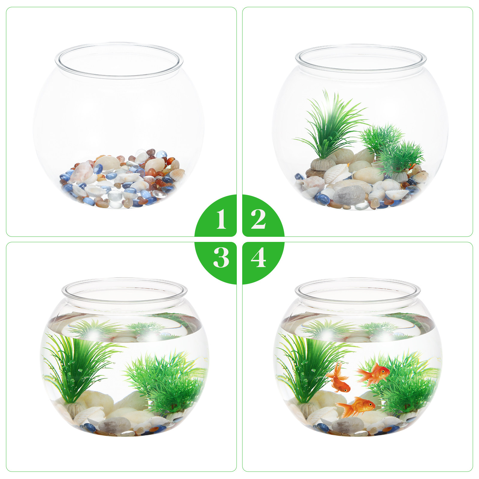 Akuarium Plastik Anti Jatuh Be - Planted Aquarium Bowl ulasan dan harga